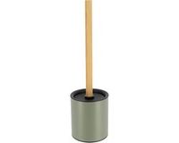 Tendance Badkamer toiletborstel met houder 103 series - groen - 10 x 37 cm - metaal/bamboe hout
