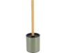Tendance Badkamer toiletborstel met houder 103 series - groen - 10 x 37 cm - metaal/bamboe hout