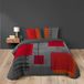 Douceur d'Intérieur 1640987 dekbed-roodstand, cato, patroon, 240x220 cm + 63x63 cm, drievoudig