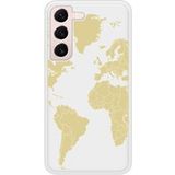 Samsung Bedrukt siliconen hoesje compatibel met Galaxy S22 Map beige