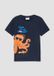 s.Oliver T-shirt pour enfants à manches courtes et col rond bleu marine
