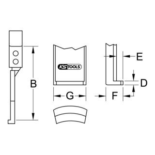 KS Tools trekhaak, 400mm, voor 640.0230