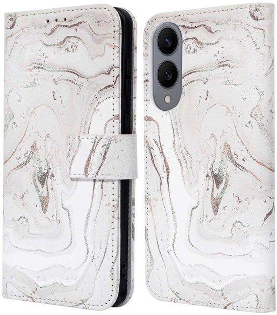 imoshion Design Bookcase voor de Samsung Galaxy S25 Edge - Sandy Marble
