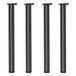 Wiltec - Lot De 4x Pied De Table V1 - 60 X 60 X 710 Mm / Ø 60 Mm - En Acier Inoxydable - Couleur Noire