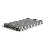 MÖVE New Heritage wafelpiqué handdoek, 100% katoen, zwart/naturel, 45 x 90 cm