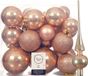 Decoris Kaemingk B.V. Kunststof kerstballen met glazen piek - toffee bruin - 27-delig