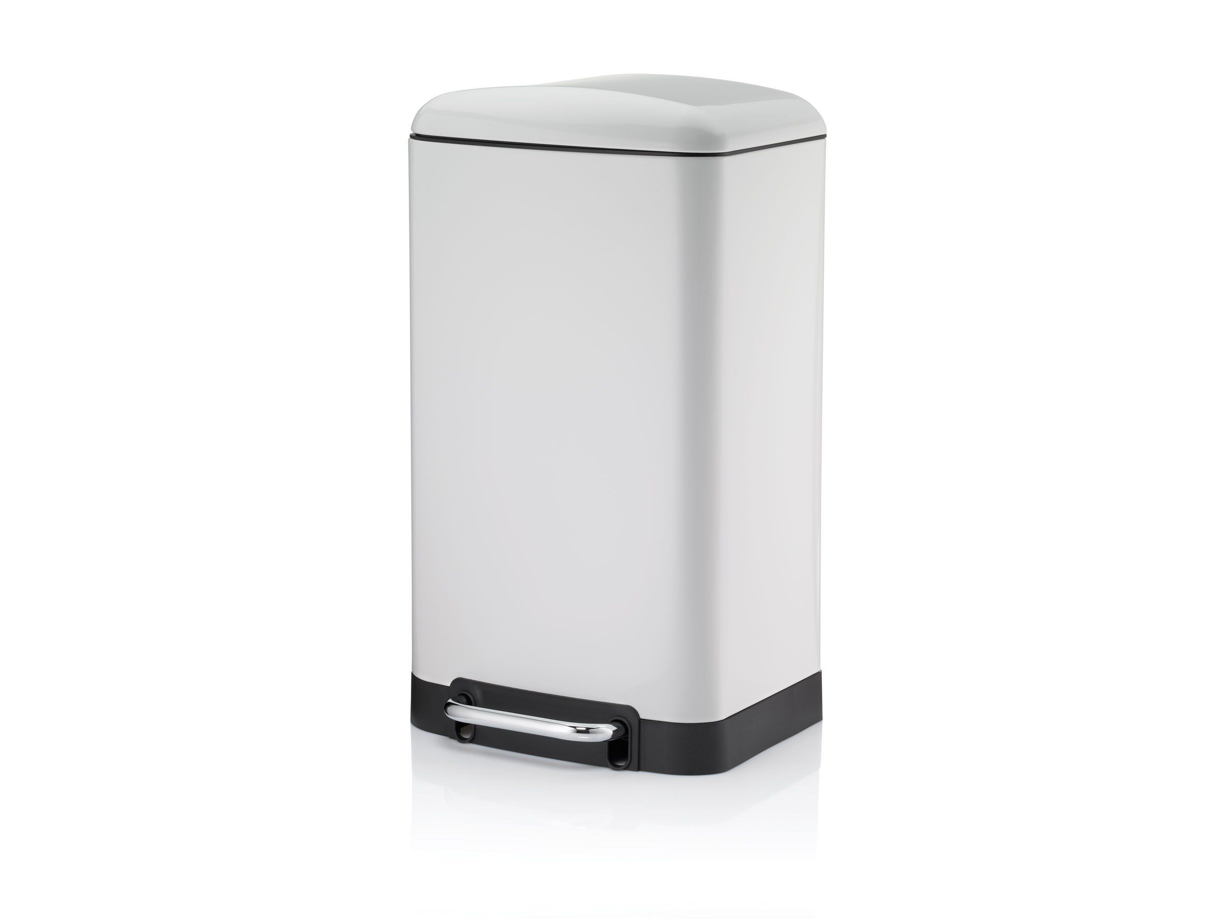Kela Davino Afvalemmer - 30 L - RVS Wit