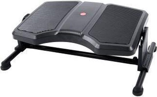 HJH OFFICE 830012 voetensteun kantoor PODI II ergonomische voetensteun in hoogte verstelbaar en kantelbaar, voetensteun antislip