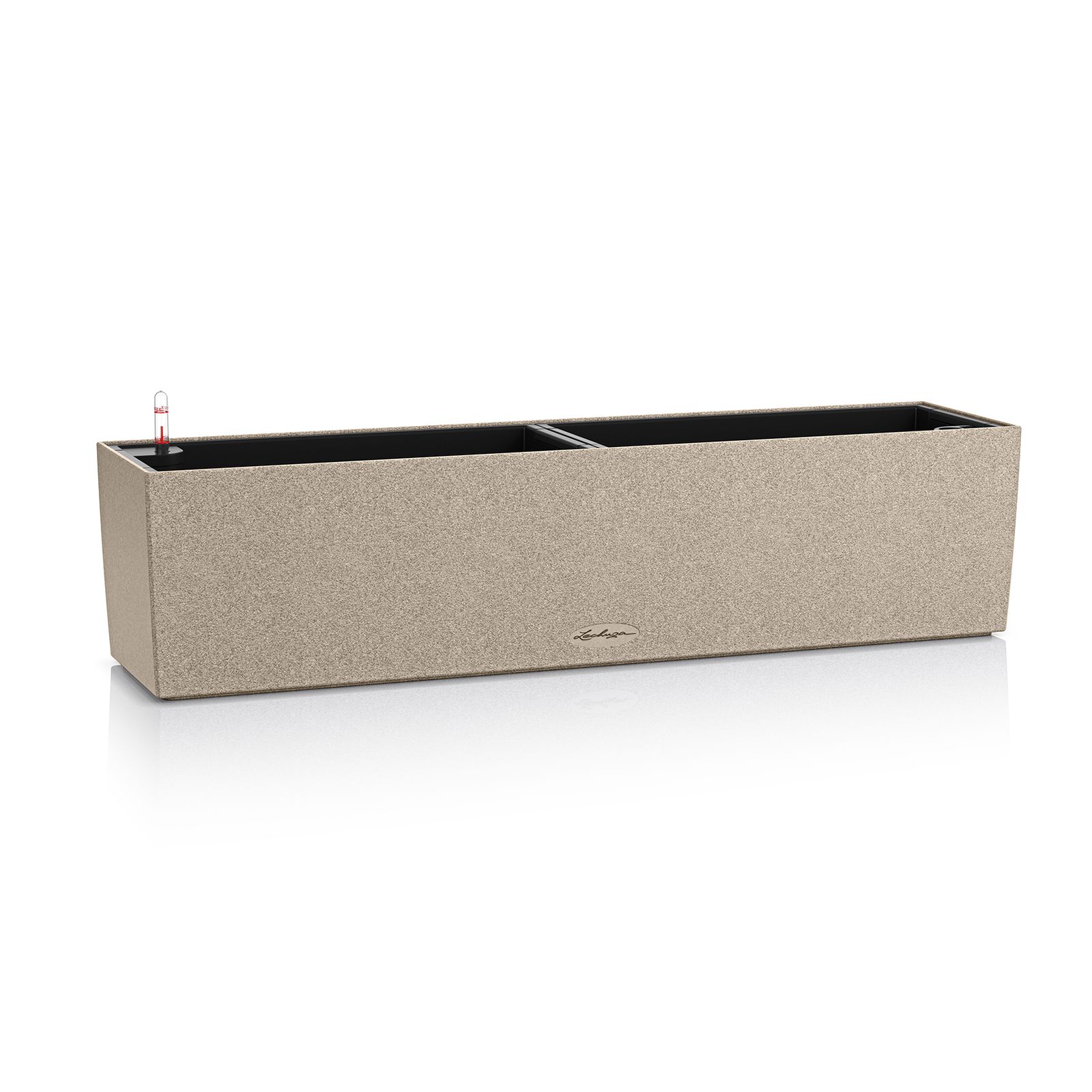 LECHUZA BALCONERA Beige Rectangle Planter - Indoor/Outdoor - 79cm