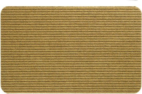 Fortuna ribmat sand 50x80cm - Polyester - 1 cm - Droogloopmat