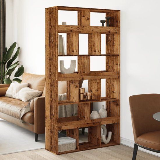 vidaXL Boekenkast 100x33x187,5 cm bewerkt hout oud houtkleurig