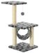 Arbre à chat 65 cm - Arbre d'escalade pour chats - 3 niveaux - Poteaux à gratter en sisal - Jouet suspendu - Plateforme d'observation - Vert olive