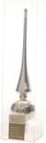 Decoris Kaemingk B.V. Kerstboompiek van glas | zilver | 26cm hoog