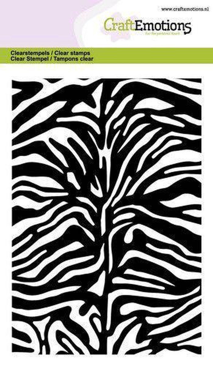 Craftemotions Clearstamps A6 - tijger-zebra print - 8718736041892