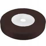 Netuno Donkerbruine satijnen lint 12mm breed, 32 meter rol