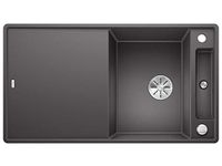 BLANCO AXIA III 5 S-F, SILGRANIT® PuraDur®, felsgrijs, omkeerbaar, inclusief snijplank van glas