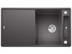 BLANCO AXIA III 5 S-F, SILGRANIT® PuraDur®, felsgrijs, omkeerbaar, inclusief snijplank van glas
