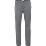 Solid Broek Frederic W32 x L34 Grijs Katoen/Elastaan Slim Fit Casual Heren