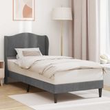 vidaXL Bedframe met hoofdeinde, donkergrijs, 100 x 200 cm, fluweel
