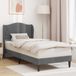 vidaXL Bedframe met hoofdeinde, donkergrijs, 100 x 200 cm, fluweel