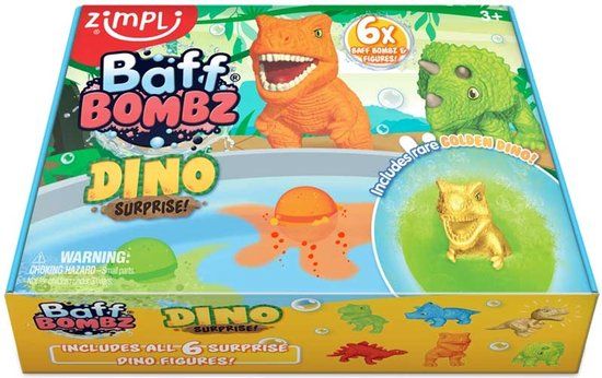 Merkloos Zimpli Kids Dino Surprise Badbom Set met Dinofiguren
