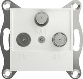 Schneider Electric Asfora TV-SAT-SAT, WCD, zonder frame, WIT