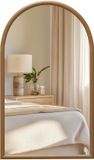 Homcom Wandspiegel 65x110x3.5cm Bruin