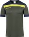 Uhlsport Chemise Offense 23 Manches Courtes Homme - Olive / Marine / Jaune Fluo
