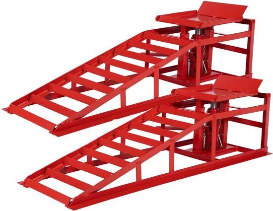 Huismerk Bol Oprijbrug met ingebouwde krik 2 ton (set)