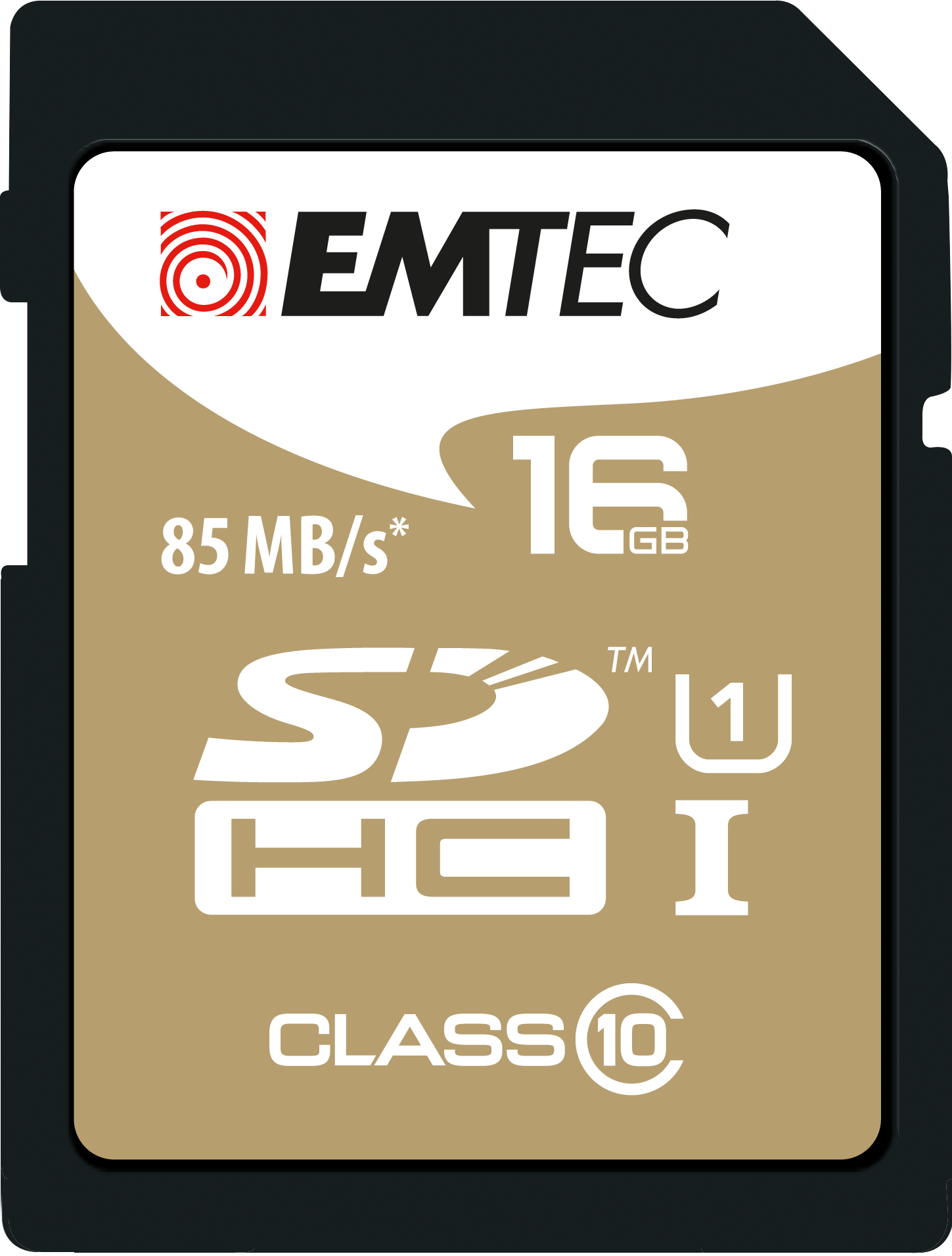 Emtec SDHC 16GB Class10 Gold + - SD-kaart