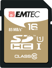 Emtec SDHC 16GB Class10 Gold +