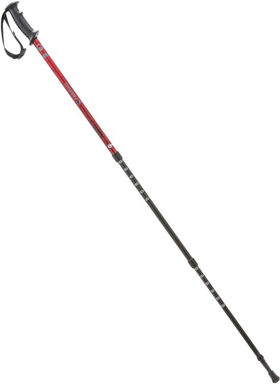 Ferrino Stick Gta paar Rood - Wandelstok (paar) - Telescopisch verstelbaar 60 tot 135 CM - Aluminium - Rood