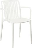 Mica Decorations Tuinstoel Paloma - 53x53x77.5 cm - Polypropyleen - Wit