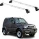 Omac Barres De Toit Transversales Certifiées Tüv Pour Suzuki Jimny Iii 1998-2018 – Verrouillables (4 Antivols) – Charge Max 100 Kg – Sangle Inox + Protection Caoutchouc Argent