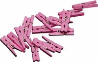 Merkloos / Sans marque Geboorte meisjes knijpertjes - roze - 60 stuks