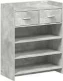 vidaXL Schoenenkast - 73,5 x 36 x 92 cm - Bewerkt hout - Betongrijs