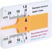 Heble® Goodies and Living Groothandel Bandenprofiel meter - Bandproefiel opmeten - Bandenfrofiel - Dieptemeter voor het meten van bandendikte - Tyres - van Heble®