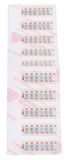 RS PRO Temperatuurmeetstrips 44 °C / 62 °C 6 meetbereiken horizontaal, L. 32 mm, B 12 mm, verpakking van 10 stuks