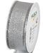 Halbach Seidenbänder Geschenklint zilver - Made in Germany - met vormbare draadranden | 40 mm x 25 m | elegant gouden lint voor bruiloft of Kerstmis