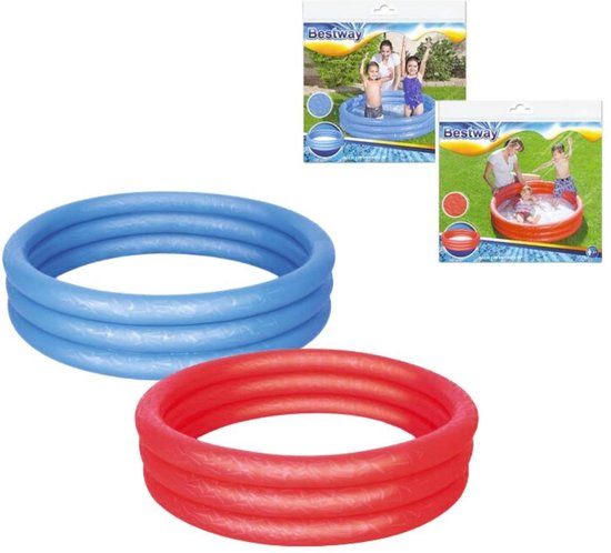 Bestway Opblaasbaar kinder zwembad 122 cm doorsnede - 3 rings