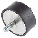 RS PRO Rubber trillingsdemper, buiten-/buitendraad buffer M10, Ø 60mm x 25mm, 70 Shore A