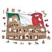 Iconic Puzzles Colosseum 100% eco-duurzame houten puzzel maat L 500 stukjes