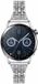 Strap-it Stalen Black Diamond bandje - zilver