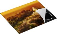 Chefcare Inductie Beschermer Boeddha Beeld - 65x52 cm - Multicolor