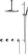 Hotbath Cobber - CB7067 - Inbouw Regendoucheset - Chroom - 2 Stopkranen - Thermostatisch - Plafondbuis 15 cm - Hoofddouche 300 mm - Staafhanddouche - Glijstang 900 mm