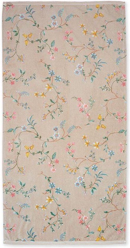 Pip Studio Les Fleurs Badhanddoek - Khaki - 70x140cm