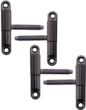 SOTECH 4s Deurscharnieren Inboorscharnier 15 x 83 mm met stift M8 x 47 mm Opschroefscharnier Scharnier voor binnendeuren om op te schroeven/boren (zwart staal)