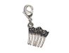 INNSPIRO Nice Charms metalen hanger, haarkam met karabijnhaak, 17 x 17 mm, 25 stuks