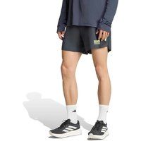 adidas BMW Berlin 5in Hardloopshorts Heren - donkergrijs, geel, Maat S