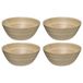 Secret de Gourmet - 8x Slakom/serveer schaaltjes - bamboe - beige - D17 cm